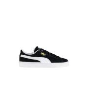 PUMA Svarta Mocka Sneakers med Vita Ränder Black, Herr