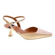 ANGEL ALARCON Nude Läder Högklackade Pumps Pink, Dam