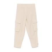 Brunello Cucinelli Beige Linnebyxor Elegant Stil Beige, Dam