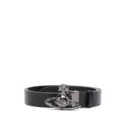 Vivienne Westwood Svart Spänne Bälte Justerbar Passform Black, Dam