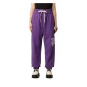 PHARMACY INDUSTRY Logo Print Bomulls Jeans Byxor Purple, Dam