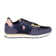 U.S. Polo Assn. Marinblå och Guld Casual Sneakers Blue, Dam