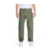 Jack & Jones Grön Bomull Cargo Byxor Straight Leg Green, Herr