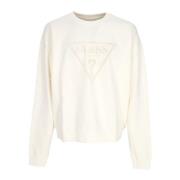 Guess Vintage Triangle Crewneck Sweatshirt Beige, Herr