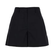 Plain Units Svarta bomullsshorts för män Black, Dam