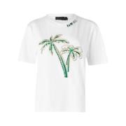 Liu Jo Broderad Grafisk T-shirt White, Dam