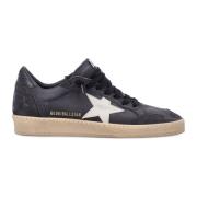 Golden Goose Vintage Distressed Lace-Up Sneakers Black, Herr