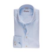 Stenströms Casual Light Blue Pinstriped Twill Shirt Blue, Herr