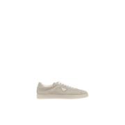 Prada Suede Lace-Up Sneakers Gray, Herr