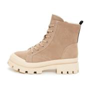 Cesare Gaspari Urban Snörning Ankelboots Beige, Dam