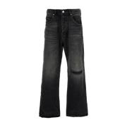 Purple Brand Rivna Svarta Jeans med Logopatch Black, Herr