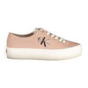 Calvin Klein Sportiga Rosa Dam Sneakers med Tryck Pink, Dam