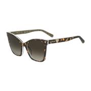 Love Moschino Brun Acetat Stiliga Solglasögon UV-skydd Brown, Dam