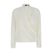 Theory Silke Crossover Blus Vit White, Dam