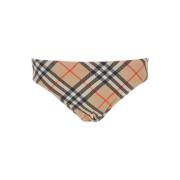 Burberry Beige Check Motif Speedo Kläder Beige, Herr