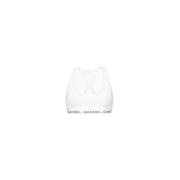 Calvin Klein Vit Bomull Bralette Komfort Stil White, Dam