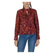 JACQUELINE de YONG Abstrakt Tryck V-ringad Blus Multicolor, Dam