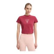 Guess Broderad MC Logo Topp - Röd Red, Dam