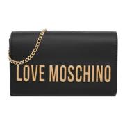 Love Moschino Stilfull Bokstav Axelväska Black, Dam