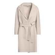 Max Mara Enkelknäppt Kappa Beige, Dam