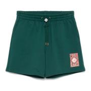 Casablanca Gröna Bomull Dragsko Shorts Green, Herr