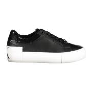 Calvin Klein Svarta Läder Damsneakers Black, Dam