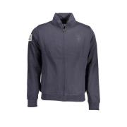 U.S. Polo Assn. Blå Bomull Zip Sweater med Logo Broderi Blue, Herr