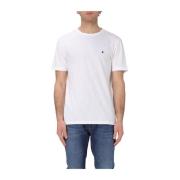 Dondup Flammande Bomull Logo T-shirt White, Herr