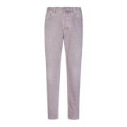 Eleventy Avslappnad passform Denim Bomullsbyxor Purple, Herr