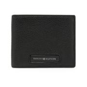 Tommy Hilfiger Svarta Läderplånböcker Black, Herr