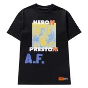 Heron Preston Tryckt Logga Oversized Svart T-shirt Black, Dam