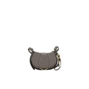 Chloé Strukturerad Saddle Bag Gray, Dam