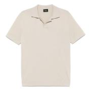 Brioni Silkebomull Polo Skjorta Beige, Herr