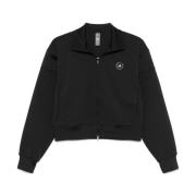 Adidas by Stella McCartney Svart Zip-tröja med Logotryck Black, Dam