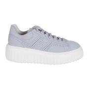 Hogan Denim mocka sneakers med minnesskum Blue, Dam