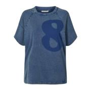 Rabens Saloner Blå Ary Top T-shirt Blue, Dam