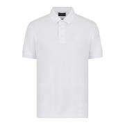 Emporio Armani Vit Polo Skjorta med Örn Brodyr White, Herr