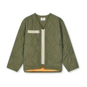 Mads Nørgaard Quiltad Oversized Jacka Kalamata Green, Dam