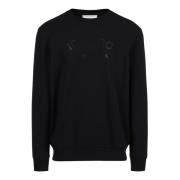 Iceberg Svart crewneck slim fit sweatshirt med Iceberg logo Black, Her...