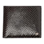 Tom Ford Python Print Bifold Plånböcker och Korthållare Black, Herr