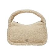 Calvin Klein Jeans Sherpa Mini Zip Handväska Beige, Dam