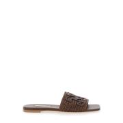 Casadei Bruna Platta Sandaler Brown, Dam