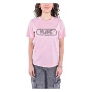 Michael Kors Stilig Crop Empire Stud Tee Pink, Dam