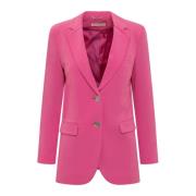 Michael Kors Klassisk Blazer med Reverskrage Pink, Dam