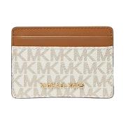 Michael Kors Signature Korthållare med Guld Hardware Beige, Dam