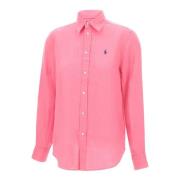 Polo Ralph Lauren Fuchsia Linneskjorta Classics Pink, Dam