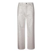 P.A.R.O.S.H. Vita Paillette Jeans White, Dam