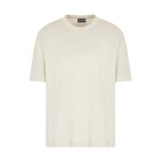 Emporio Armani Modern Logotyp Kortärmad T-shirt Beige, Herr