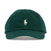 Polo Ralph Lauren Baseball Cap med broderad ponnylogotyp Green, Dam