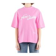 Acne Studios Rosa Bomull T-shirt Cl0327 Pink, Dam